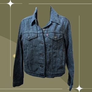 ✨ Levi's Light Acid Wash White Paint Splatter Jean Jacket Size Small